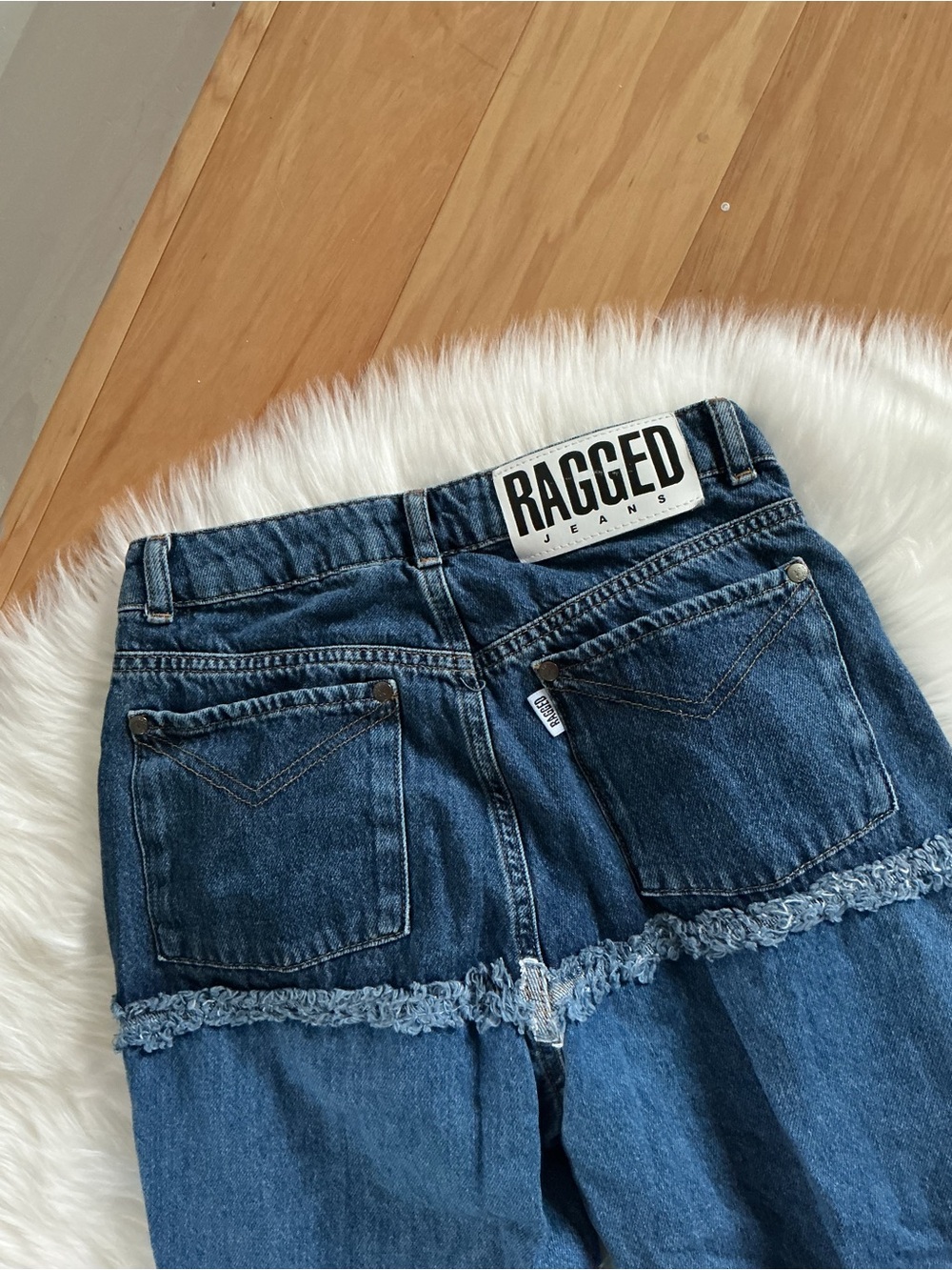 The Ragged Priest Multi-Tone Patchwork High Rise Jeans Size 26 - Picture 4 of 8